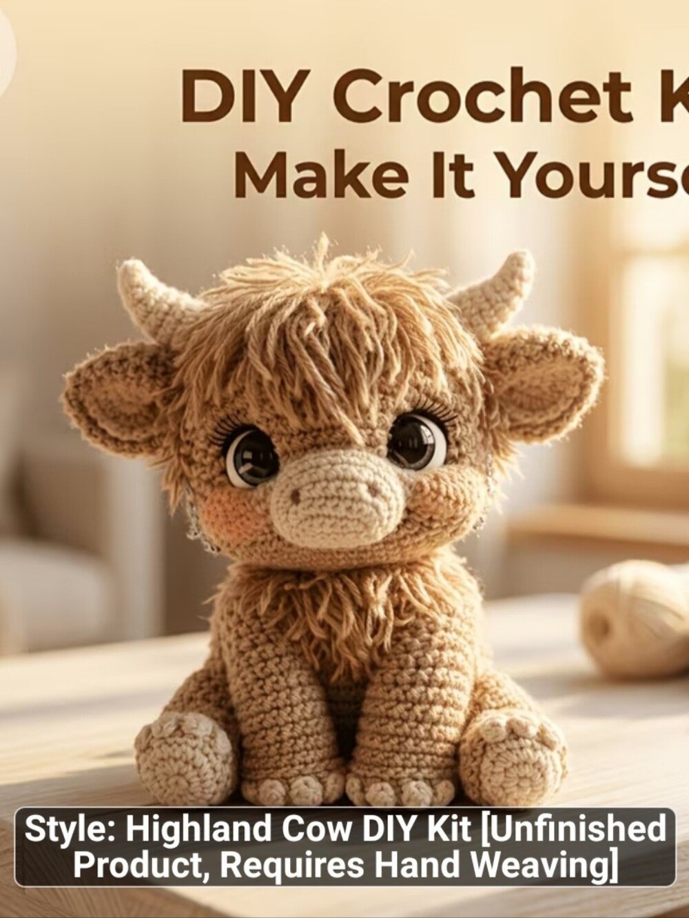 New Crochet Highland Cow Kit #1505-827